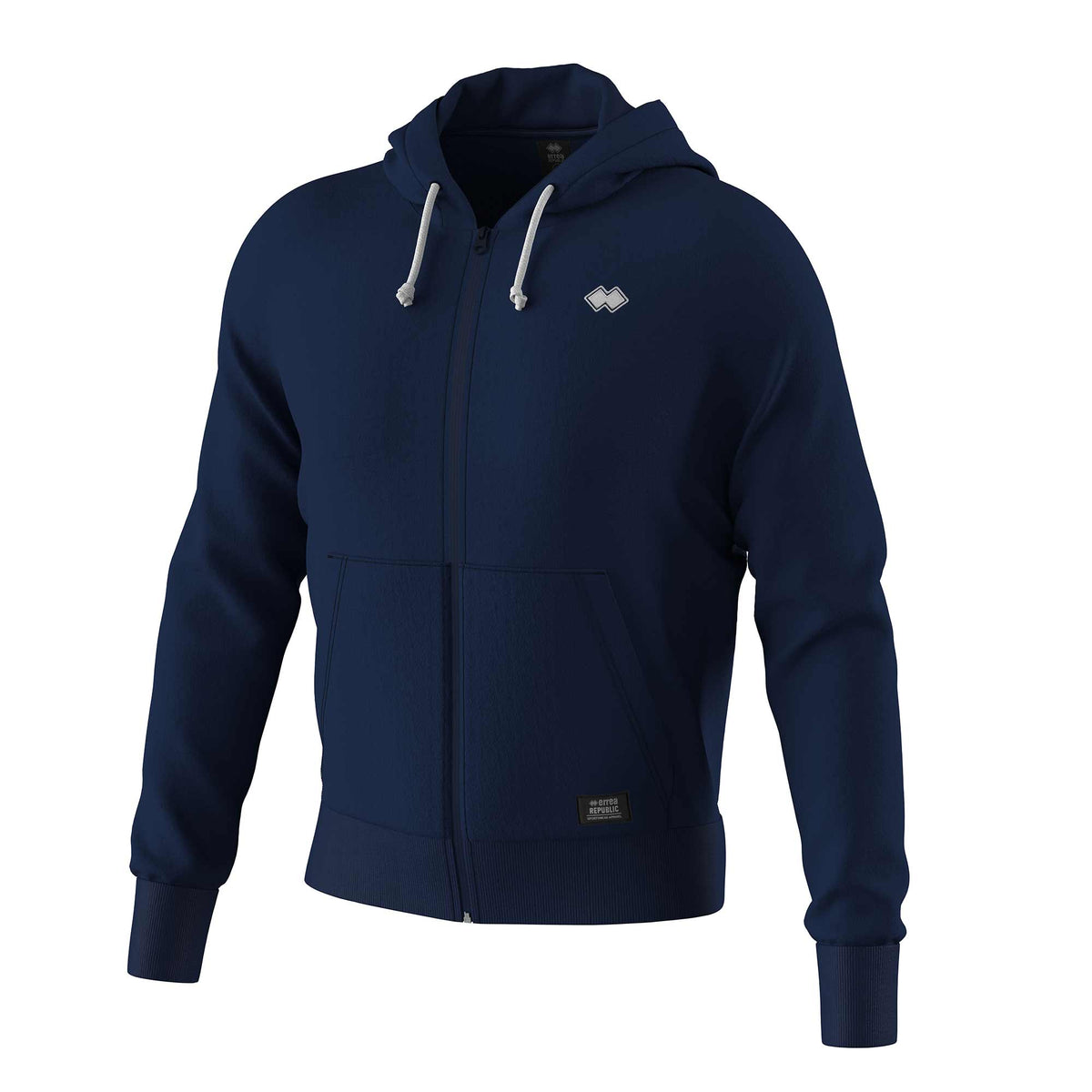 ESSENTIAL FW23/24 MAN LOGO EMBROIDERY HOODY ZIP AD