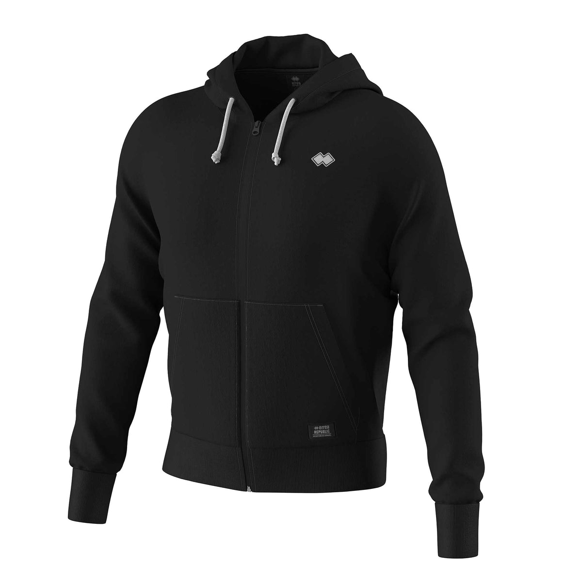 ESSENTIAL FW23/24 MAN LOGO EMBROIDERY HOODY ZIP AD