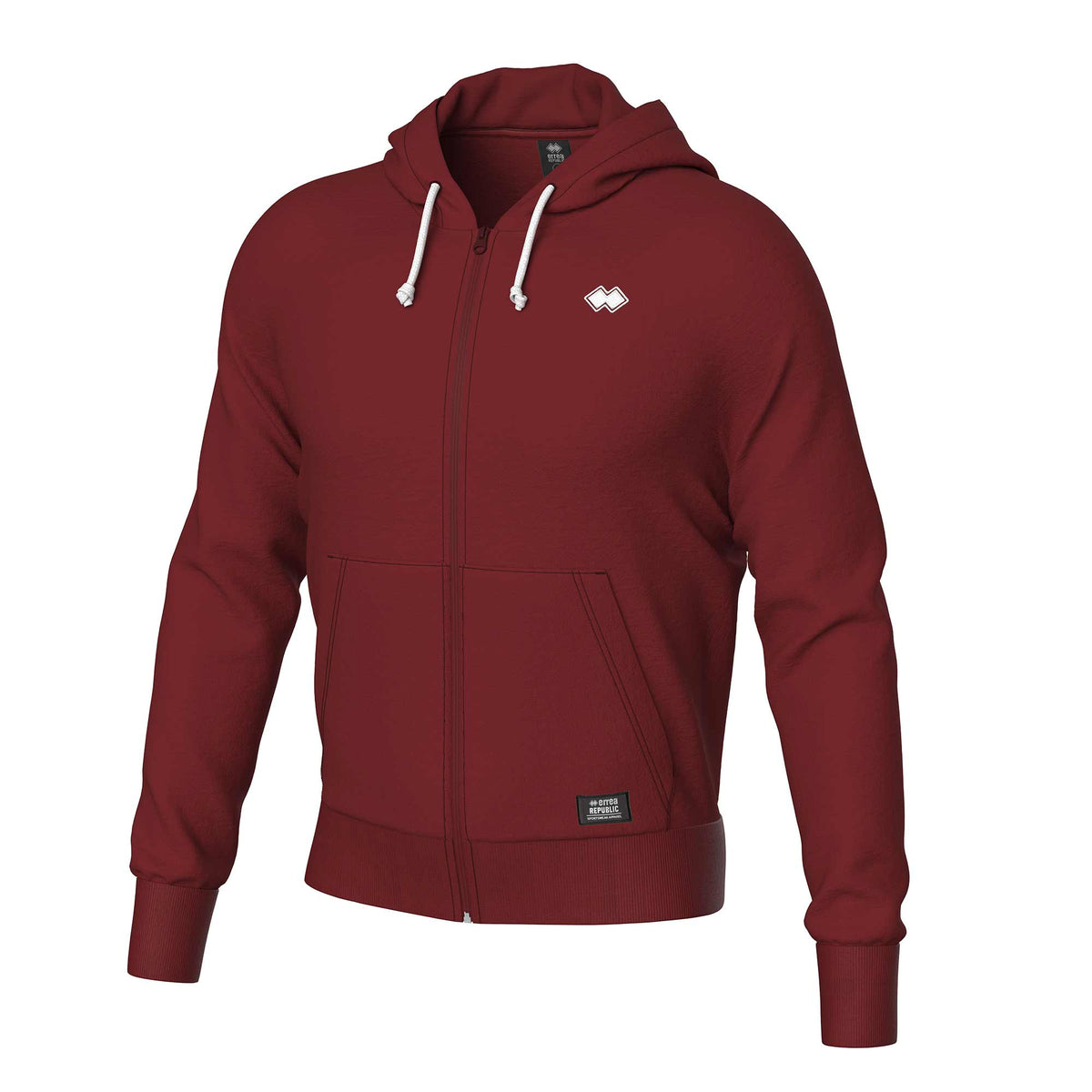 ESSENTIAL FW23/24 MAN LOGO EMBROIDERY HOODY ZIP AD