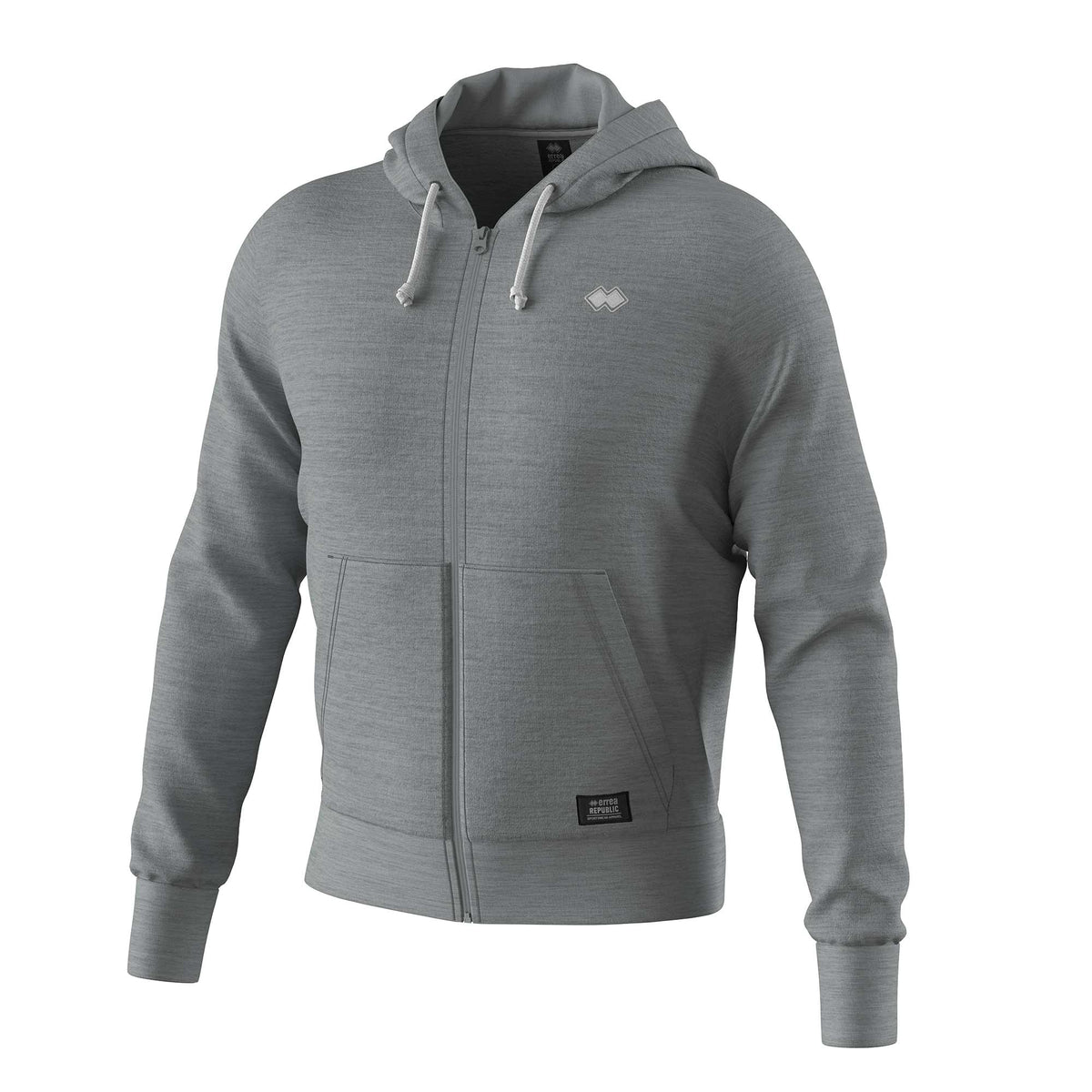 ESSENTIAL FW23/24 MAN LOGO EMBROIDERY HOODY ZIP AD