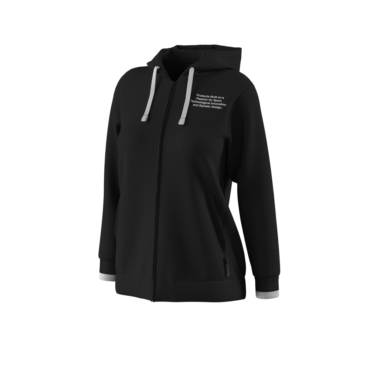 SWEAT À CAPUCHE ZIPPÉ NO LOGO SS25 FEMME AD