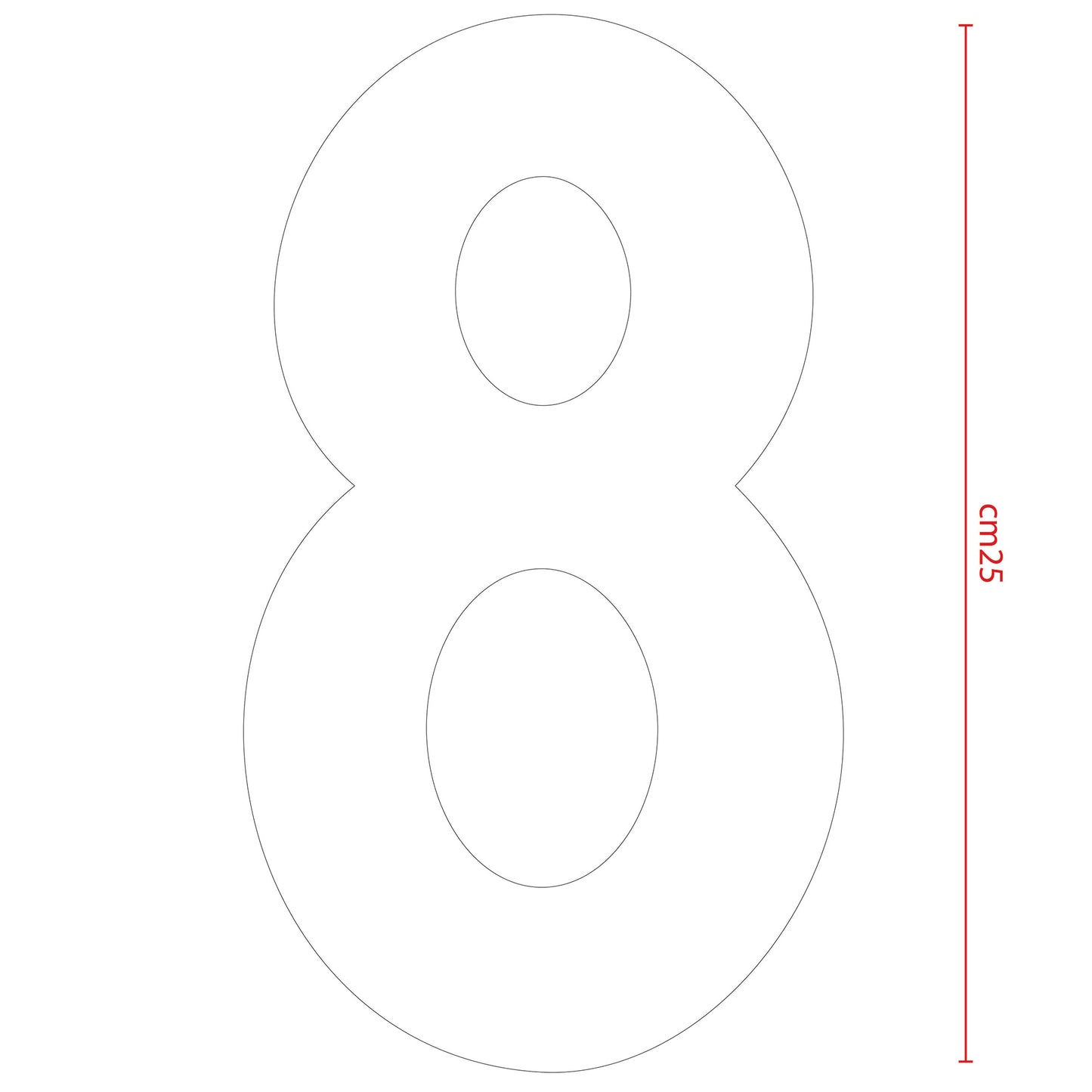 NUMEROS cm 25