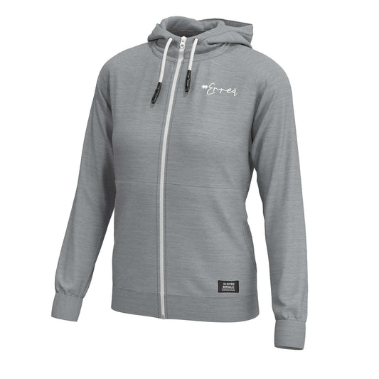ESSENTIAL SS22 WOMAN LOGO SCRIPT HOODY ZIP AD