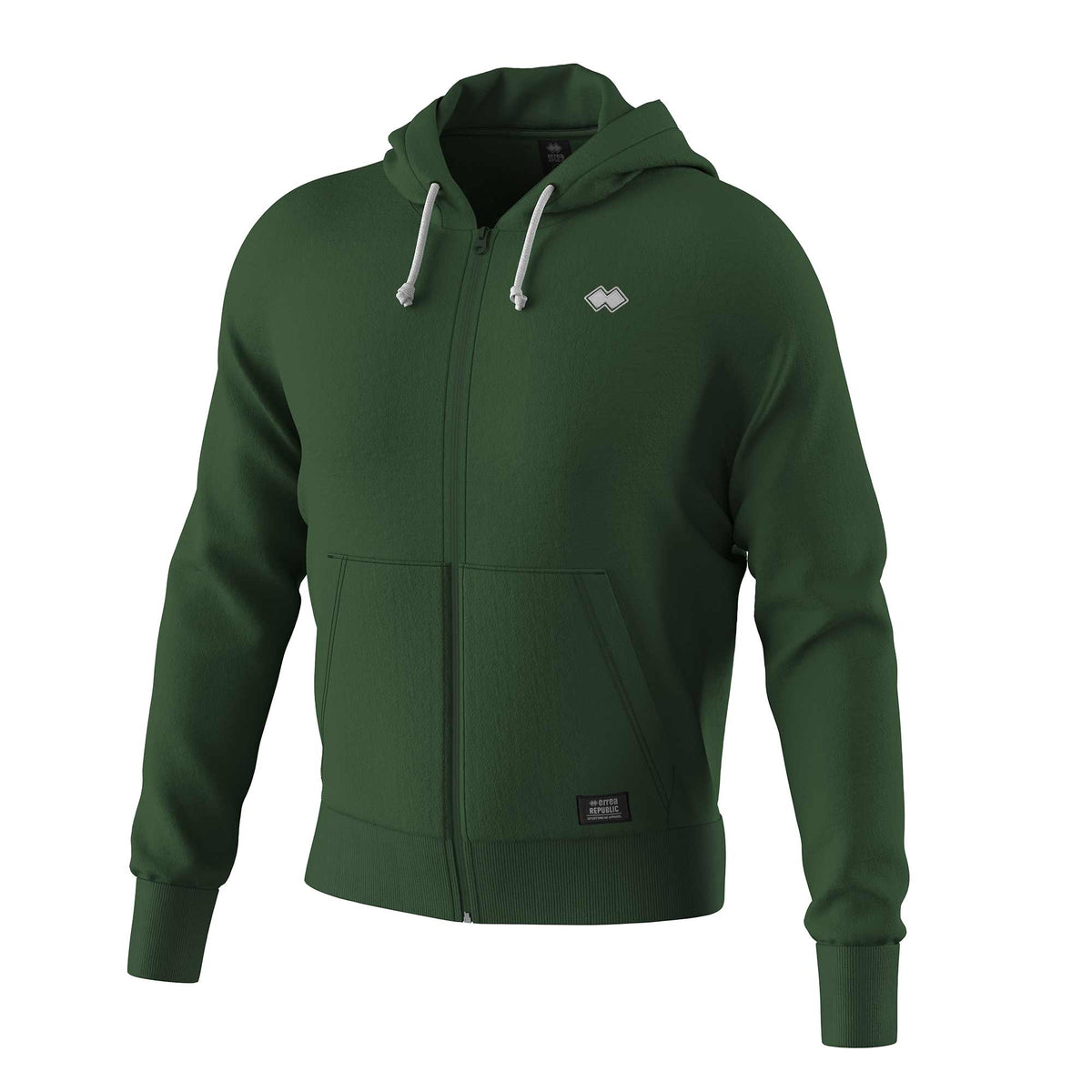 ESSENTIAL FW23/24 MAN LOGO EMBROIDERY HOODY ZIP AD