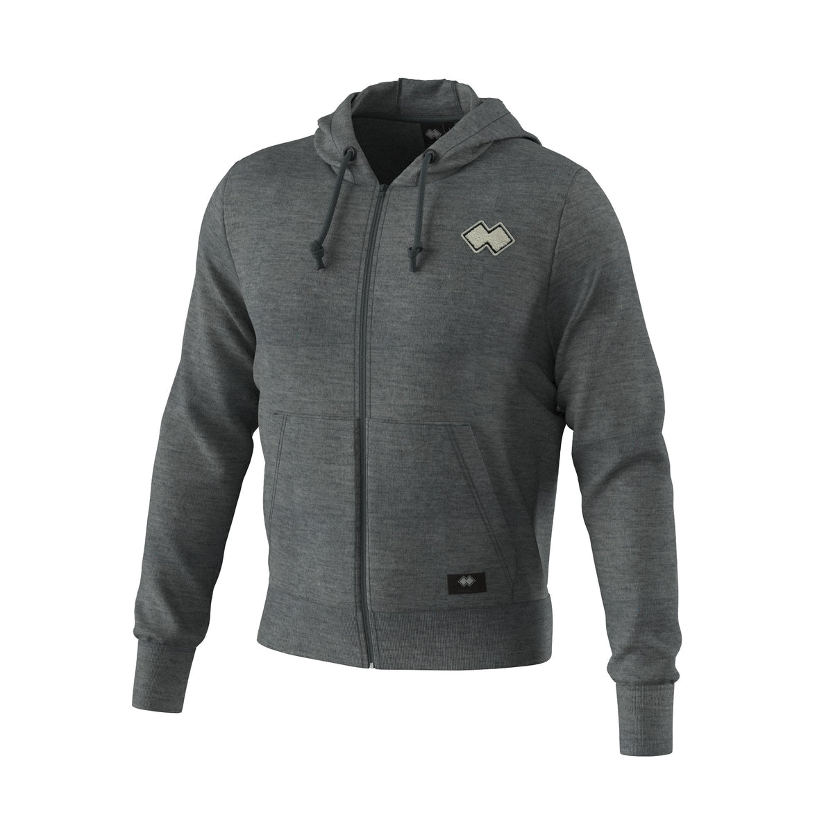 ESSENTIAL FW24/25 HOODY ZIP PATCH FLEECE 01 MAN AD